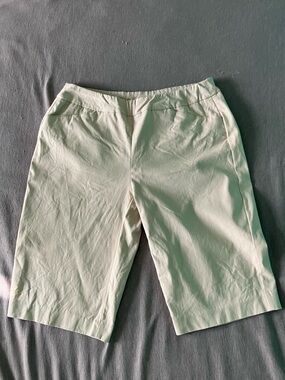 Chico's Cream Bermuda Shorts